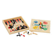 Juguete educativo de madera y juego de backgamon (CB2246)